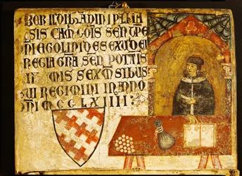 Kardinal Ildebrandino Paglieresi an seinem Schreibtisch, 1264